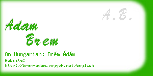adam brem business card